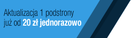 Aktualizacja 1 podstrony już od 20 zł jednorazowo